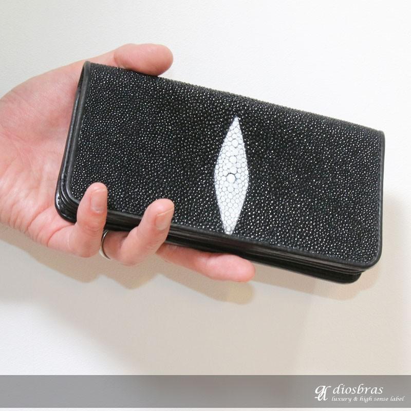 本革 スティングレイ エイ革 ウォレット 長財布 レザー ロング