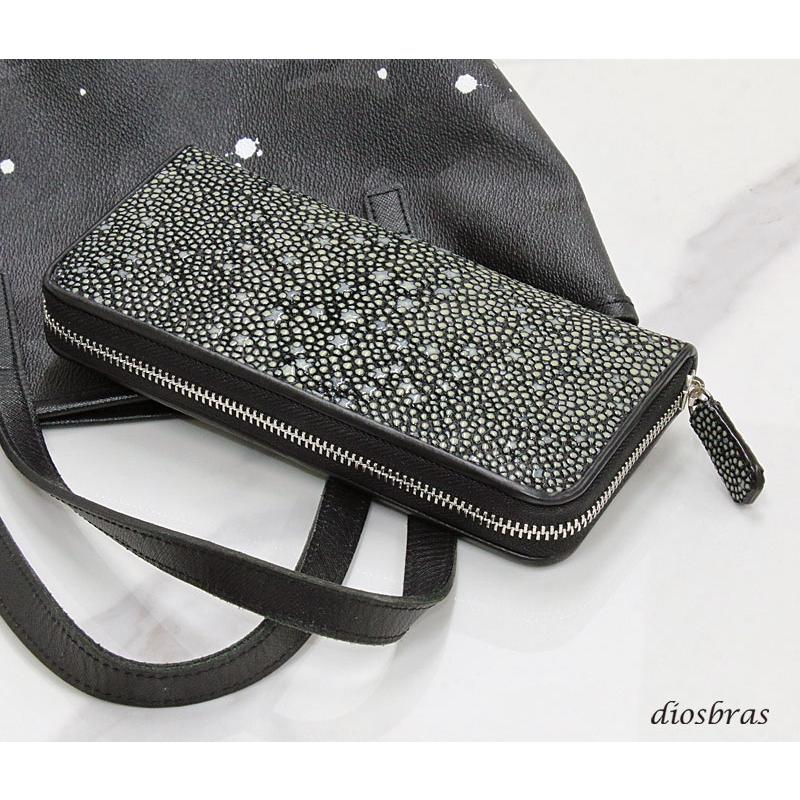 財布 ラウンドファスナー スティングレイ 本革 スティングレー スター