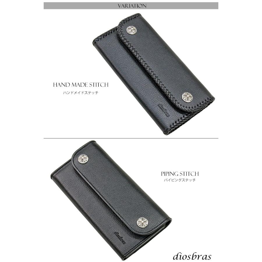 長財布 トラッカーウォレット シルバー925製 コンチョ 十字架 革財布