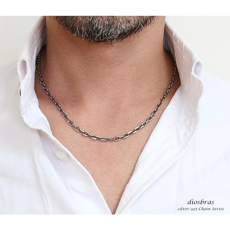シルバーチェーン ネックレス マリーナ マリンチェーン 幅4mm 60cm