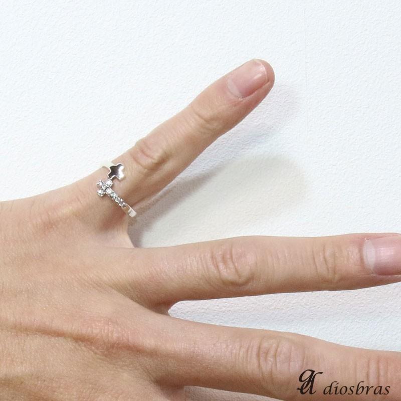 シルバーリング クロスリング シルバーアクセサリー ホワイト 