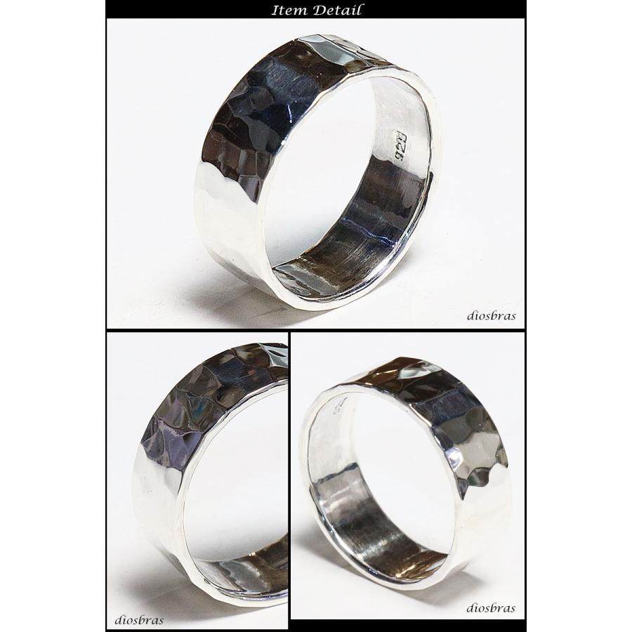 シルバーリング たたき 叩き 鏡面リング シルバーアクセサリー