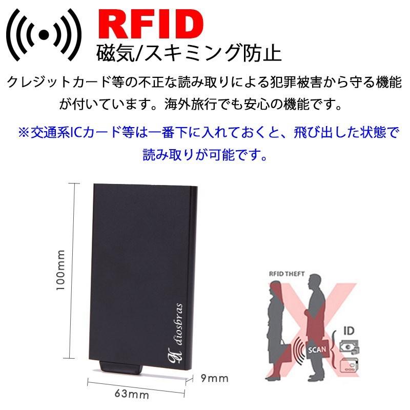 アルミニウム スライド カードケース スキミング防止 磁気 防止 薄型