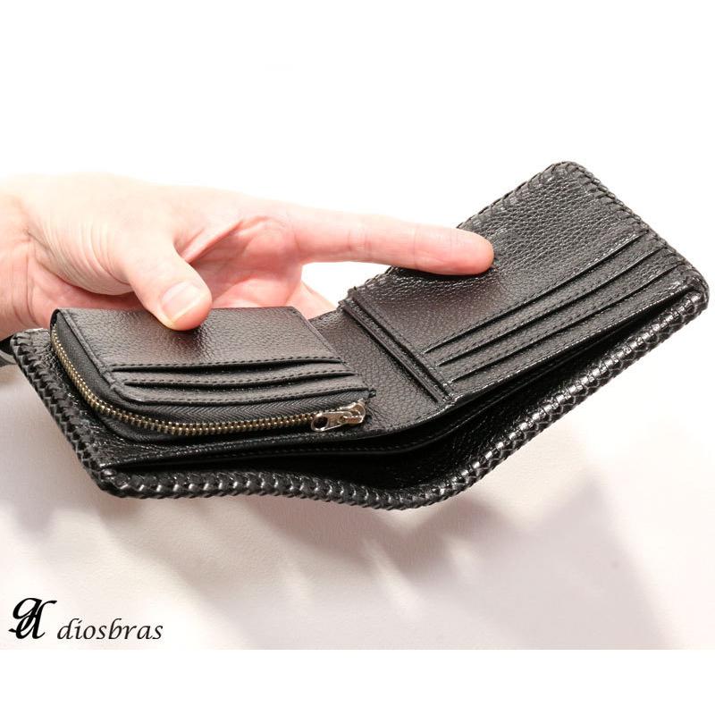 二つ折り財布 レザーウォレット 本革 ダイヤモンド ブラック パイソン  