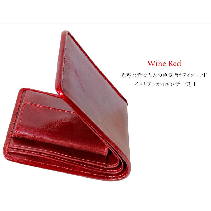 二つ折り財布 メンズ レザーウォレット イタリアンレザー 革財布 本革
