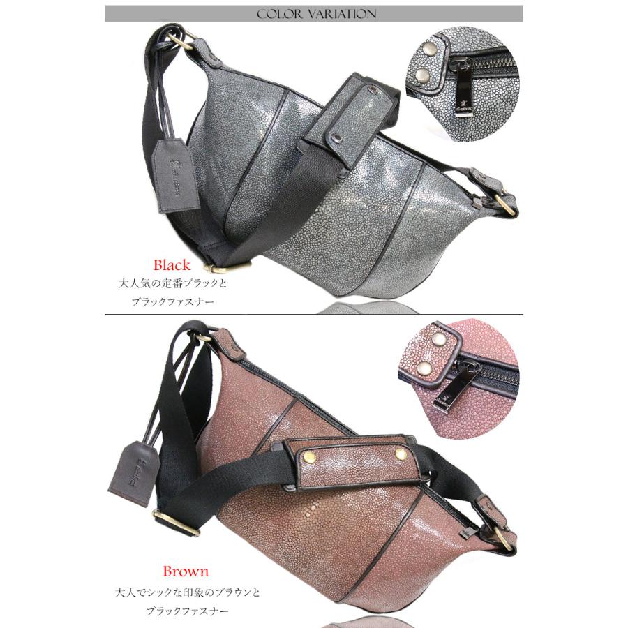 スティングレイ ガルーシャ ボディーバッグ メンズ レザー スティングレイ ガルーシャ ボディーバッグ メンズ レザー