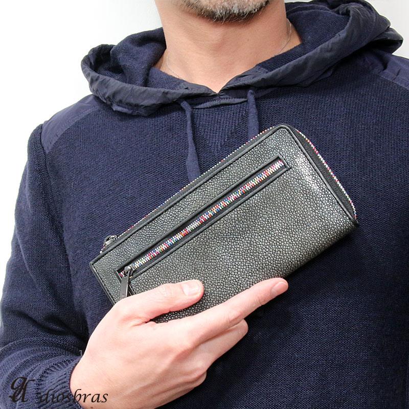財布 スティングレイ ガルーシャ スティングレー エイ革 ラウンド