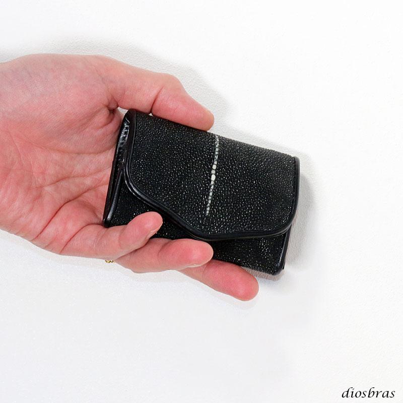 コインケース 小銭入れ 本革 カットスティングレイ レザー 牛革 エイ革 