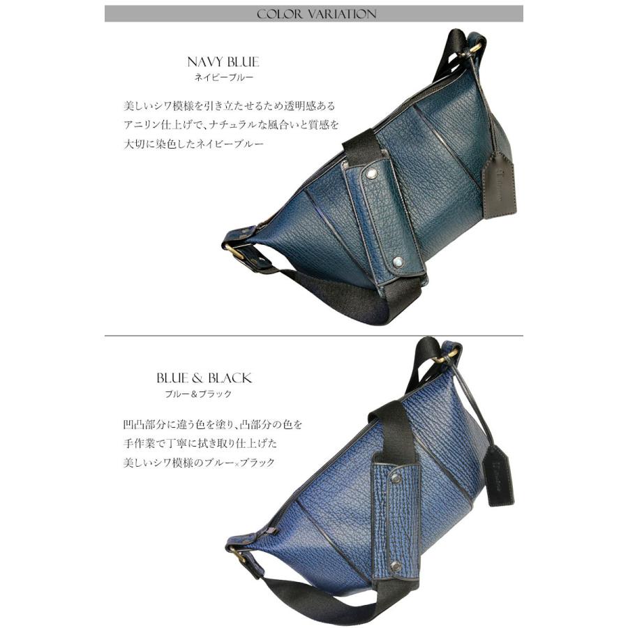 シャークスキン サメ革 ボディーバッグ メンズ レザー バック 本 シャークスキン サメ革 ボディーバッグ メンズ レザー バック 本