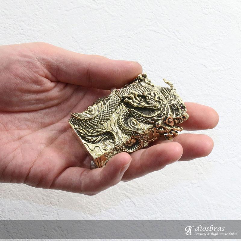 ドラゴン 竜 龍 ZIPPO ジッポ 真鍮製 ブラス : diosbras(ディオブラス