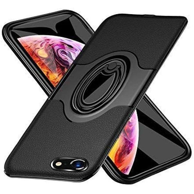 iPhone XR ケース 耐衝撃 スマホリング 薄型 PC ケースリング付き ケース PUレザー ケース車載ホルダー対応 薄型 軽量 一体｜diostore｜02