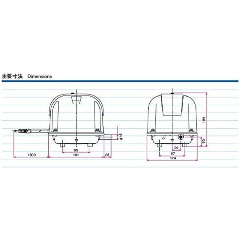 AP-30P（16方分岐装置付き）安永 浄化槽エアーポンプ ブロワー｜diostore｜04