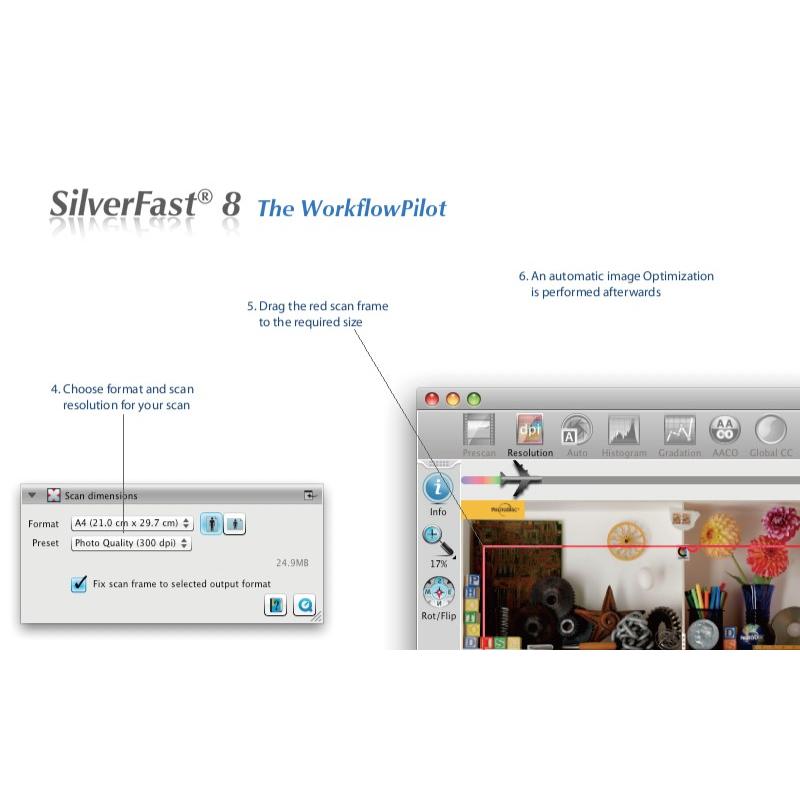 EPSON用SilverFast SE 写真・画像の管理編集ソフト ネガフィルムスキャン 自動IT8校正適応 埃キズ除去処理 自動フレーム機能