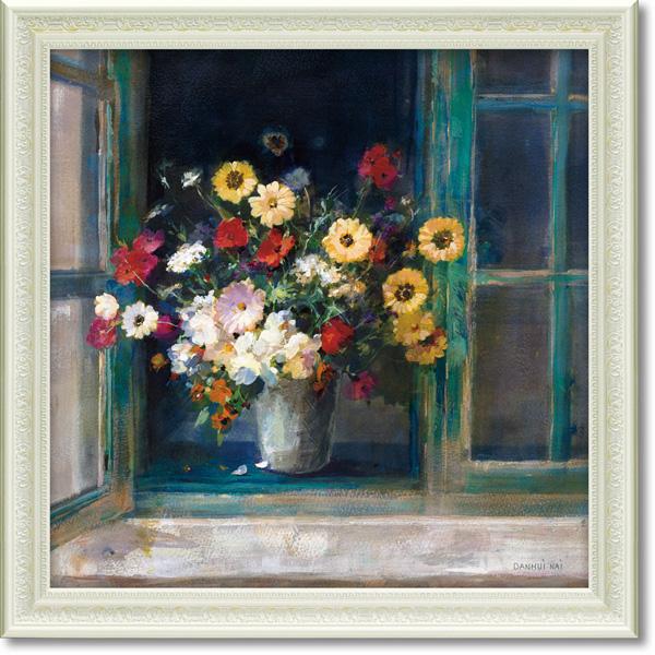 花のインテリア アート複製画 絵画 ダンフイ ナイ「オール ブルーム」 モダン 玄関 リビング | 