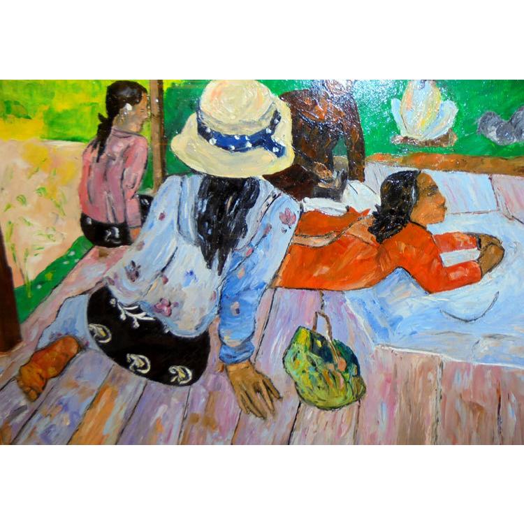 ゴーギャン風絵画 インテリア 油絵 ブヘリ(フランス) 作 ゴーギャン風絵画 インテリア 油絵 ブヘリ(フランス) 作