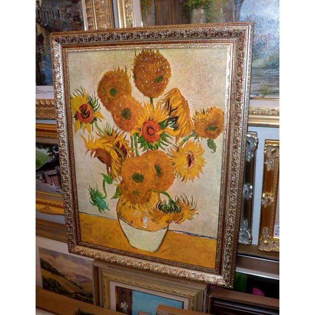 ゴッホ ひまわり 有名絵画 立体複製画 新築祝い 74cm×60cm ゴッホ ひまわり 有名絵画 立体複製画 新築祝い 74cm×60cm