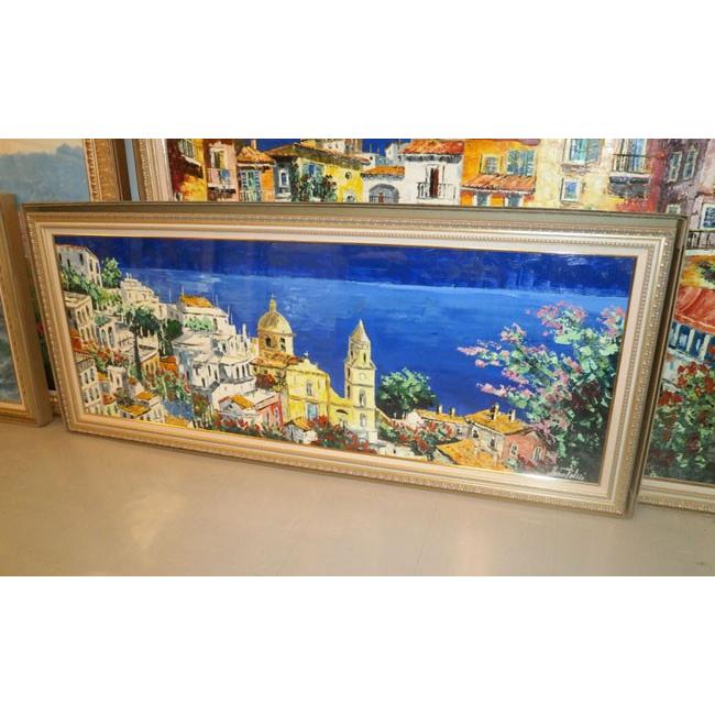 油絵 絵画 マルコ 作 アマルフィの街並 風景画 インテリア リビング 定価750000円 |  | 01