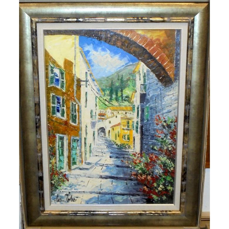 油絵 絵画 マルコ 作 イタリア風景・アヴルッツォ リビング インテリア 定価280000円 | 