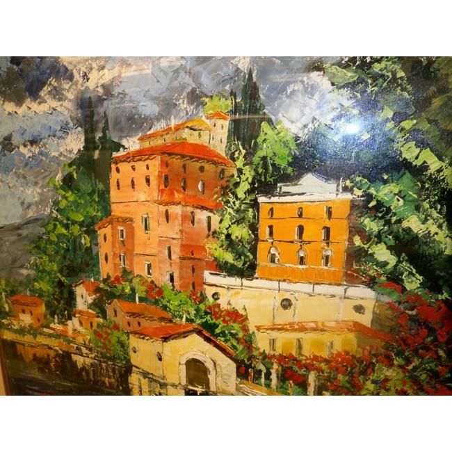イタリア油絵 絵画 マルコ 作 水車小屋のある風景 インテリア イタリア油絵 絵画 マルコ 作 水車小屋のある風景 インテリア