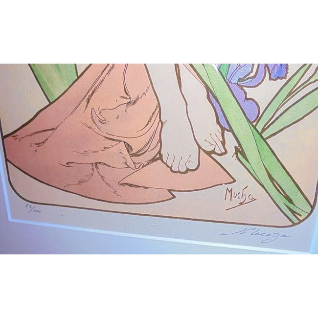ミュシャ 「アイリス」 絵画 シルクスクリーン版画 インテリア ミュシャ 「アイリス」 絵画 シルクスクリーン版画 インテリア