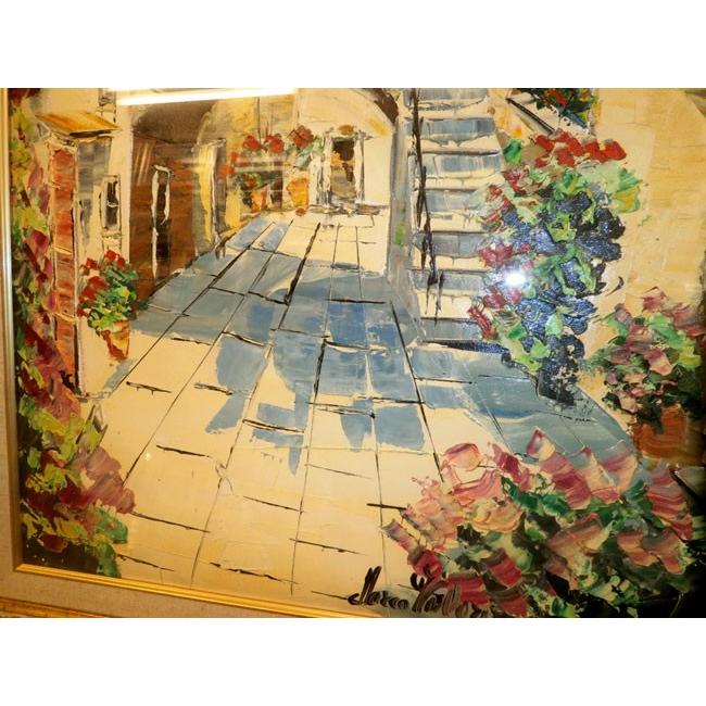 油絵 絵画 マルコ 作 イタリア・ボルゲット 風景画 インテリア 定価280000円 |  | 01