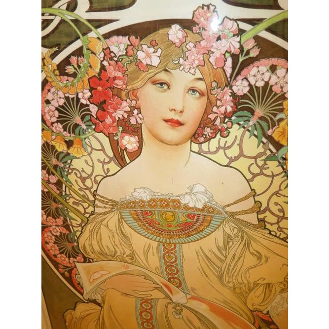 絵画 シルクスクリーン版画 ミュシャ 「夢想」インテリア 80cm 絵画 シルクスクリーン版画 ミュシャ 「夢想」インテリア 80cm