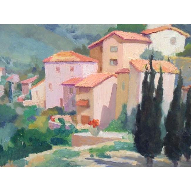 絵画 油絵 デニス（フランス）「プロヴァンス風景」 風景画 インテリア
