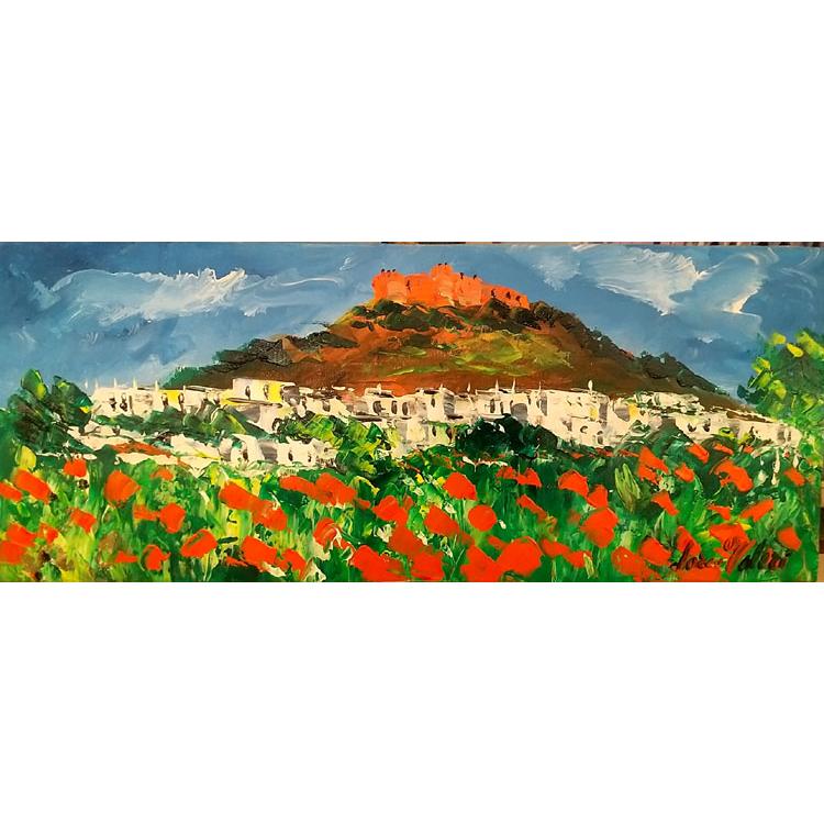 油絵 絵画 マルコ 作 「イタリア風景・トスカーナ」 リビング インテリア 定価135000円 | 