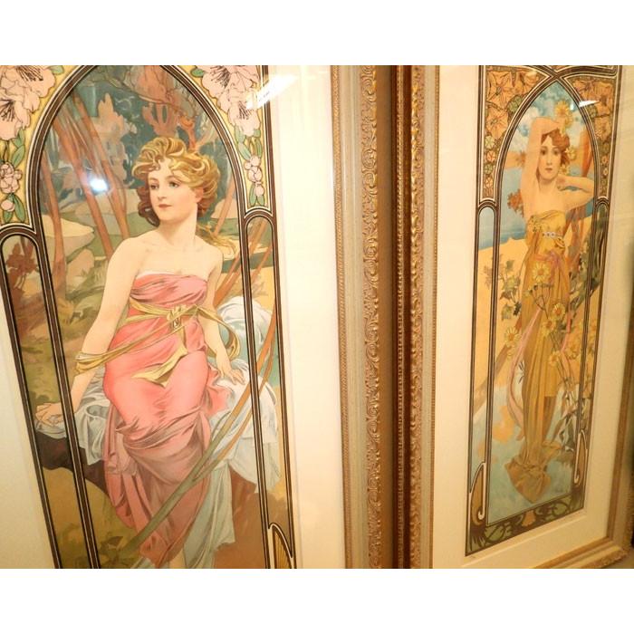 ミュシャシルクスクリーン風は青春とともに去る(1899)86/300