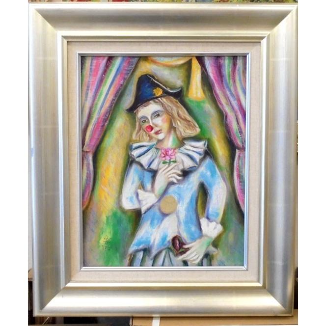 人物絵画 油絵 小澤勇寿郎 作 ピエロ 6号サイズ インテリア 定価 人物絵画 油絵 小澤勇寿郎 作 ピエロ 6号サイズ インテリア 定価
