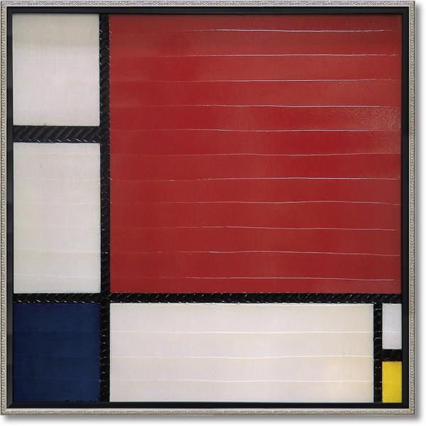 ピエトモンドリアン コンポジション(4) 名画絵画 インテリア 73cm×73cm