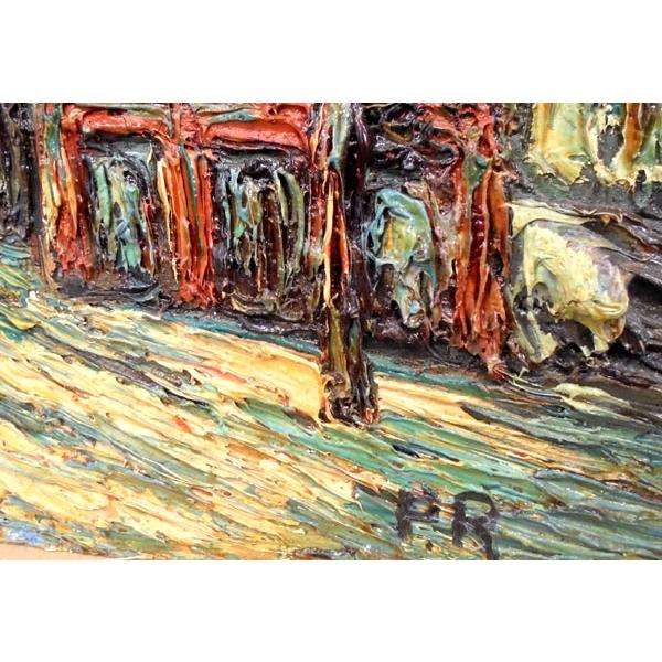 油絵 プレベン（デンマーク）「パリの街」インテリア フランス風景 リビング 壁掛け_1