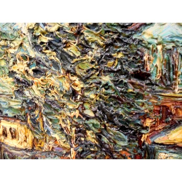 油絵 プレベン（デンマーク）「パリの街」インテリア フランス風景 リビング 壁掛け_6