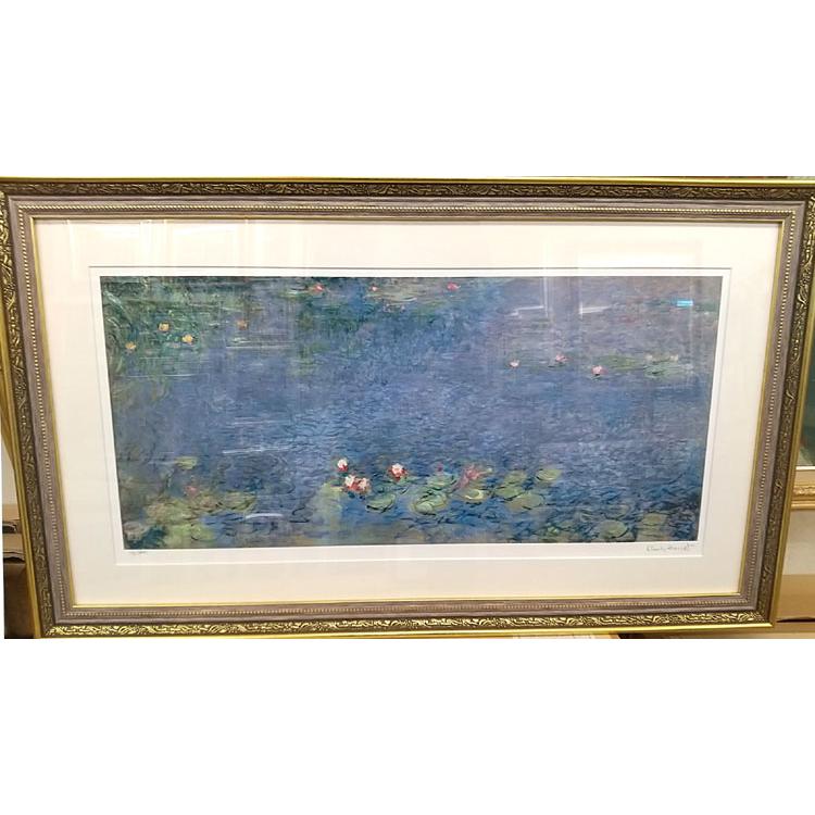 モネ 「睡蓮(朝)」有名絵画 インテリア 版画 リトグラフ 56cm モネ 「睡蓮(朝)」有名絵画 インテリア 版画 リトグラフ 56cm