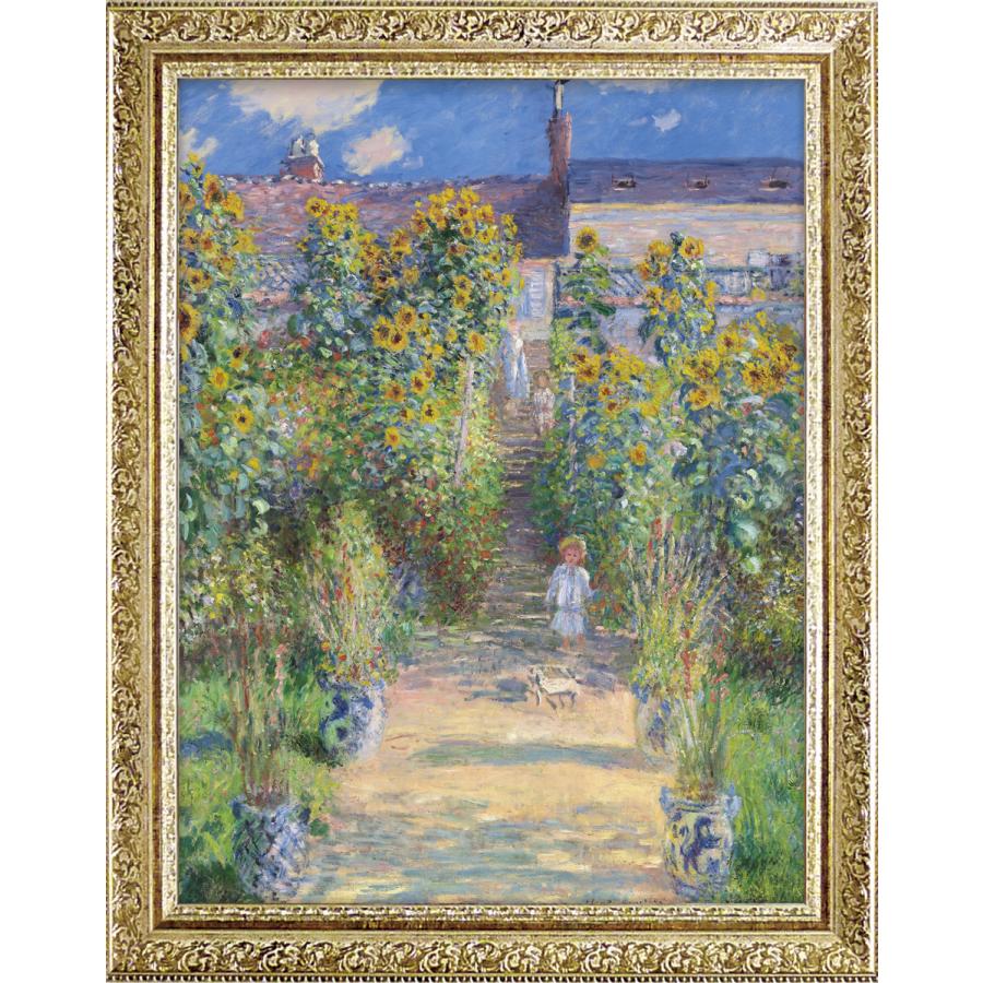 モネ ヴェトゥイユの画家の庭 世界の名画 有名絵画 立体複製画 74cm×60cm | 