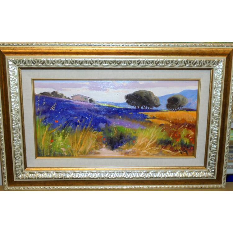 油絵トスカーナ風景