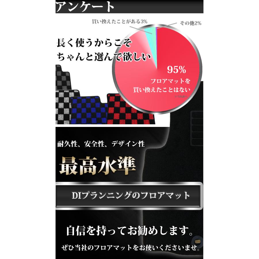 トヨタ ハイエースワゴン 200系 フロアマット& ドアバイザー DX セット カーマット 自動車マット フロアーマット パーツ｜diplanning｜13