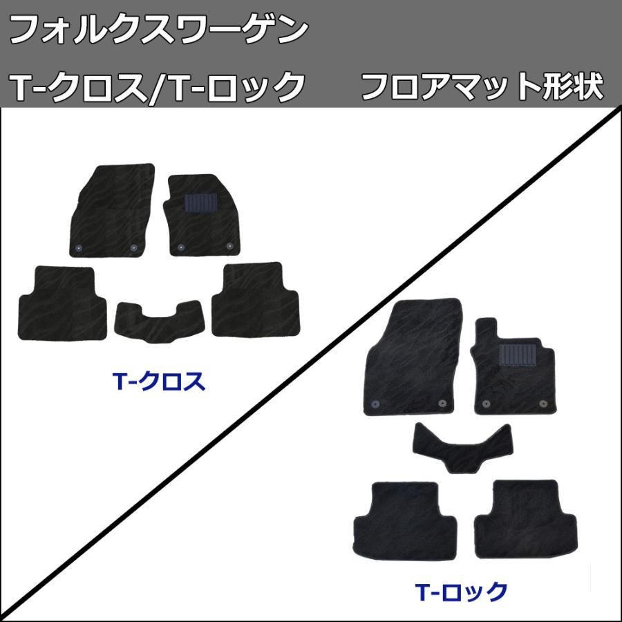 フォルクスワーゲン Tクロス Tロック フロアマット 織柄S カーマット 