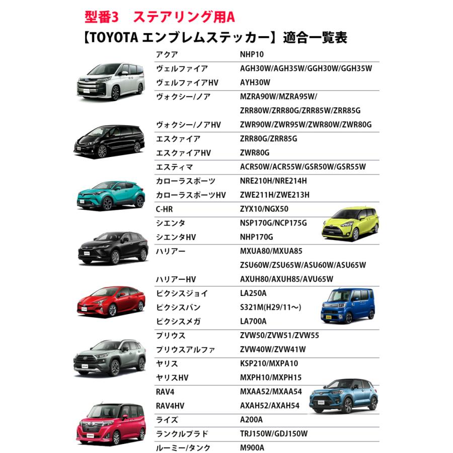 ヴェルファイア RAV4 シエンタ 他　正規品 スワロフスキー エンブレムステッカー【トヨタ車用 型番3 ステアリング用A】 ドレスアップ カー用品 カスタムパーツ　mzk4c RAV4 ヴェルファイア シエンタ 他 正規品 スワロフスキー エンブレム
