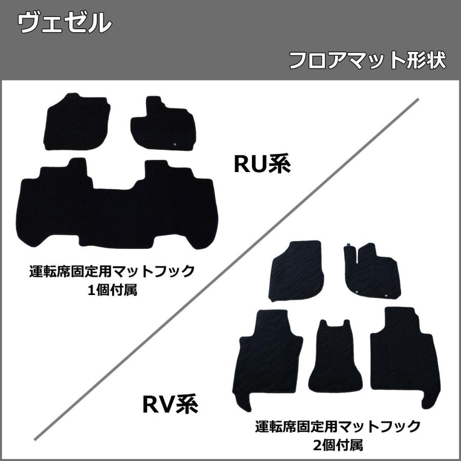 ホンダ　ヴェゼル　RV3　織柄Ｓ　社外新品　＆　RU3　RU1　フロアマット　RV5　RU2　フロアシートカバー　RV6　旧型ヴェゼル　ラゲージマット　フロアカーペット　RV4　RU4