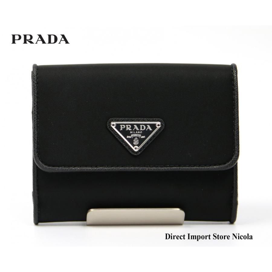 プラダ 財布 Prada ナイロン レザー 二つ折り財布 レディース Tessuto 1mh523 ブラック 再入荷 1mh523tessutonero F Direct Import Store Nicola 通販 Yahoo ショッピング