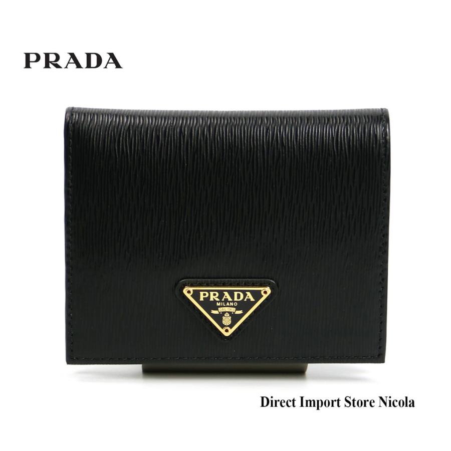 プラダ 財布 Prada レザー 二つ折り財布 メンズ Vitello Move Tr 型押し牛革 1mv4 ブラック 再入荷 1mv4vitellomovetrnero M Direct Import Nicola 通販 Yahoo ショッピング