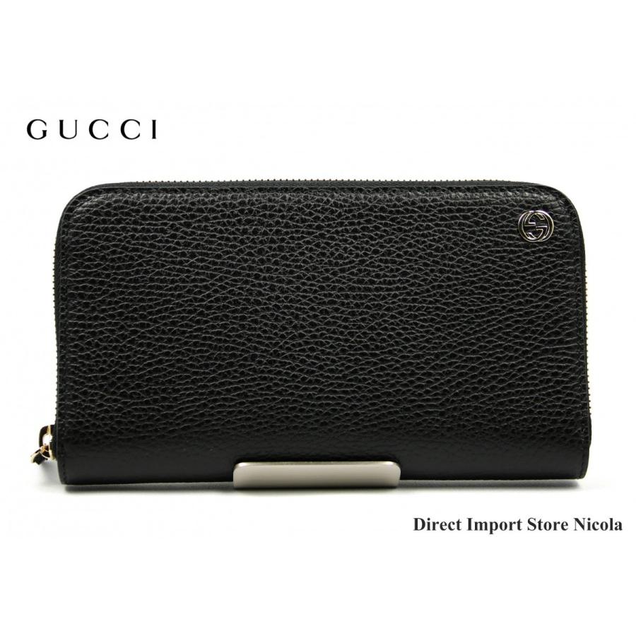 グッチ 財布 Gucci レザー ラウンドファスナー 長財布 メンズ ブラック アウトレット 再入荷 cao0g1000 M Direct Import Nicola 通販 Yahoo ショッピング