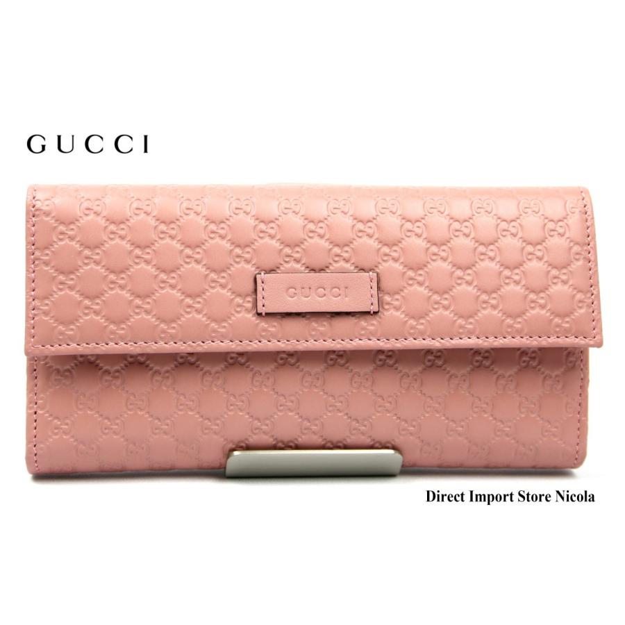 再入荷!! グッチ財布 GUCCI GG柄マイクログッチシマレザー Wホック長