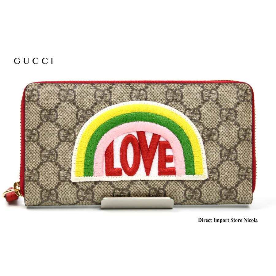 グッチ 財布 GUCCI ラウンドファスナー長財布 レディース GGスプリーム