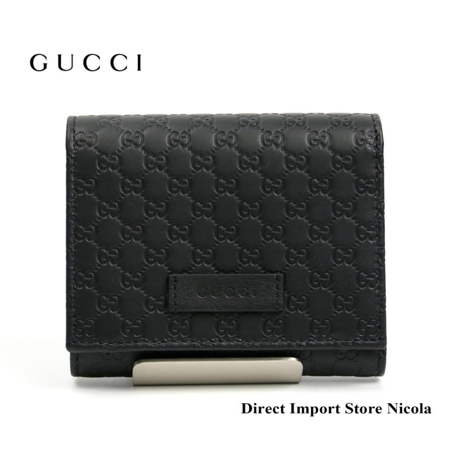 グッチ 財布 メンズ Gucci Gg柄 マイクログッチシマ レザー 三つ折り財布 ブラック アウトレット 再入荷 bmj1g1000 M Direct Import Store Nicola 通販 Yahoo ショッピング