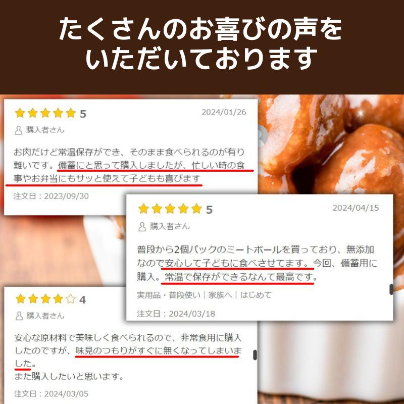 常温保存ミートボール 5袋（常温品）｜ 国産 若鶏 鶏肉 卵 乳成分 不使用 非常食 お弁当 おかず 惣菜  非常食 災害食 防災 石井食品｜directishiifood｜04