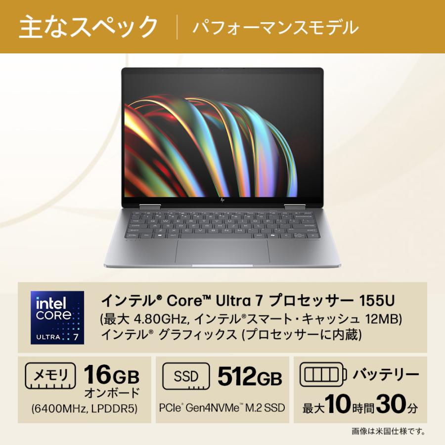日本HP HP Envy x360 14-fc(型番:9W669PA-AAIP) Core Ultra7 16GB 