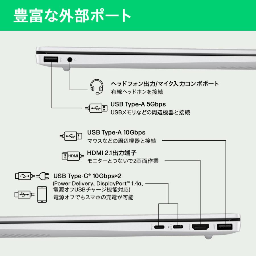 ノートパソコン 新品 HP OmniBook 5 16-af インテル Core Ultra 5 16GBメモリ 512GB SSD Copilotキー 顔認証 16型 IPS Windows11 Officeなし(型番:BF8H8PA-AAAA)の画像