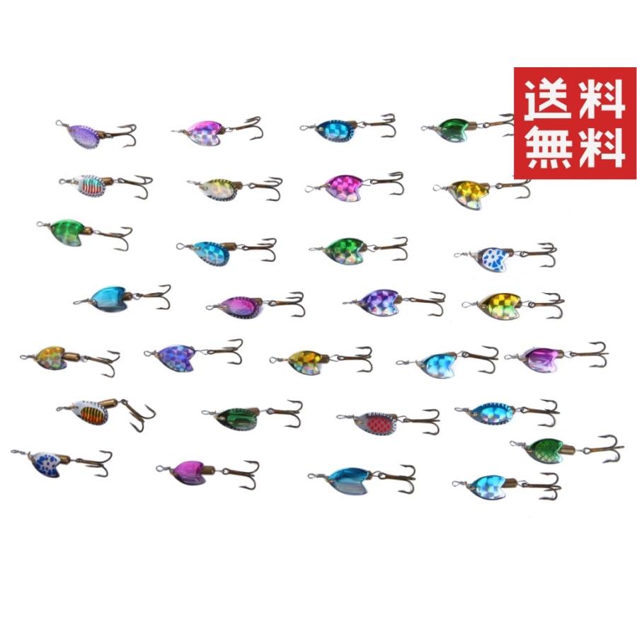 スピナー ルアー 30個セット トラウト バス ニジマス スプーン Set D 最大55 オフ